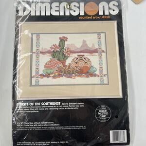 Dimensions Counted Cross Stitch Kit "A Taste of the Southwest" Vintage 90s